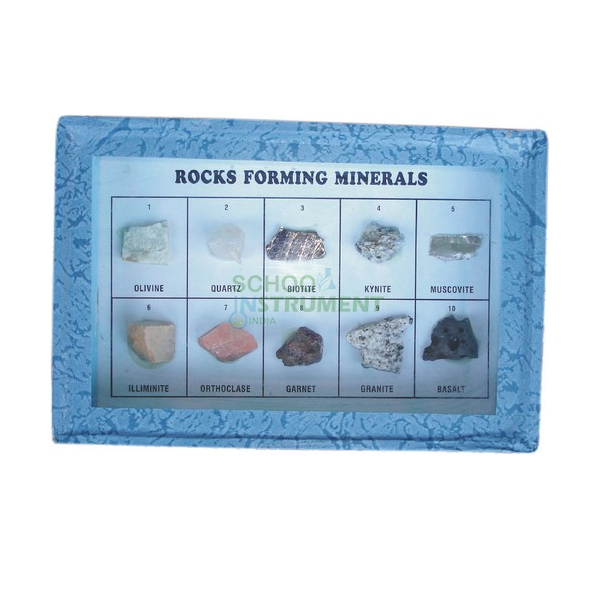 Forming Minerals Set, Collection of 10 Rocks Forming Minerals
